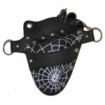 Black scissor holster/pouch with Spider Webb  print.